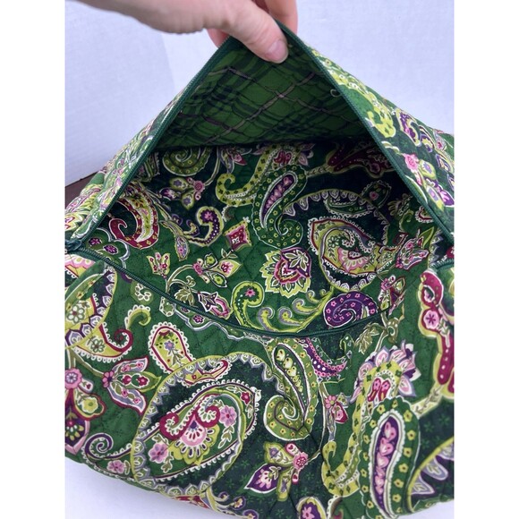 Vera Bradley Maggie Paisley Green Travel Book Messenger Bag - Picture 5 of 5